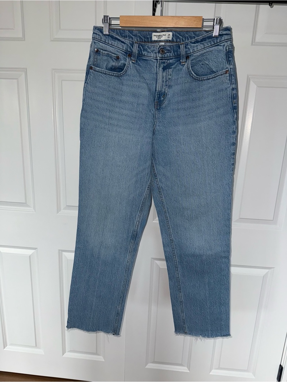 A&F Women’s Straight Leg Mid-Rise Jeans
